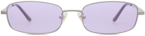 SOJOS Trendy Rectangle Sunglasses Womens Mens, Retro 80s 90s Y2k Chic Narrow Thin Skinny Sunnies SJ1187