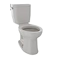 TOTO MS854114ELG#01 Eco Ultramax ADA Elongated One-Piece Toilet with Sanagloss, Cotton White, 16.62" x 28.18" x 29.12"