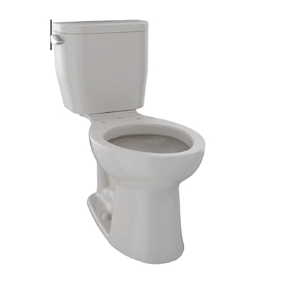 TOTO MS854114ELG#01 Eco Ultramax ADA Elongated One-Piece Toilet with Sanagloss, Cotton White, 16.62" x 28.18" x 29.12"