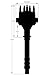 Msd Dist., Black, Dual Sync, Chevy Sb/Bb
