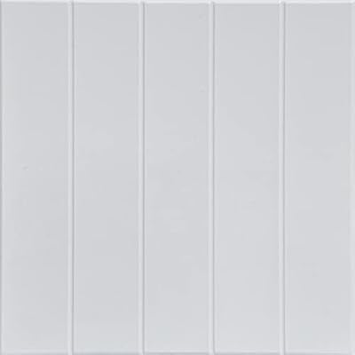 A La Maison Ceilings R104 Bead Board Pre-Painted Foam Glue-up Ceiling Tile (21.6 sq. ft./Case), Pack of 8, Ultra Pure White
