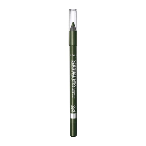 Rimmel Scandal'Eyes Waterproof Eyeliner, green , 1.3 Gram, Pencil
