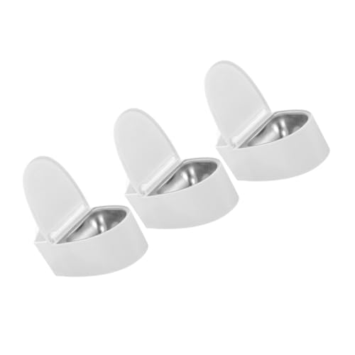 ERINGOGO Cenicero de Pared para Fumar con Tapa Abatible, 3 Unidades, Diseño Creativo con Forma de Inodoro, Material Plástico Resistente, para Dormitorio y Oficina, Montaje sin Taladro,