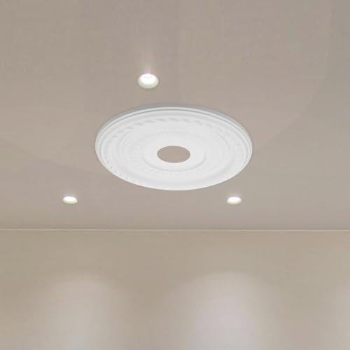 Medallón de techo blanco EXCEART para iluminar espacios comerciales modernos 5