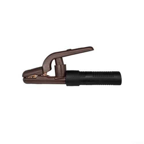Soporte de electrodo de soldadura de 300 A 500 A, abrazadera de cobre con mango aislado para electrodos de soldador MMA y cable AWG abrazadera de soldadura resistente (300 A)