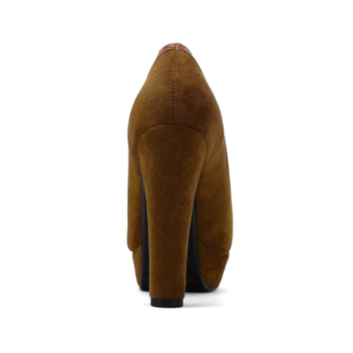 Image of SHODENSE Women Vintage Chunky Platform Loafers Pumps Tassel Round Closed Toe Slip On Suede Block High Heel Dress Loafer Shoes Buckle Strap Oxford Loafers Fringe Pump Dressy Chic Sexy Y2k 4-11 M US