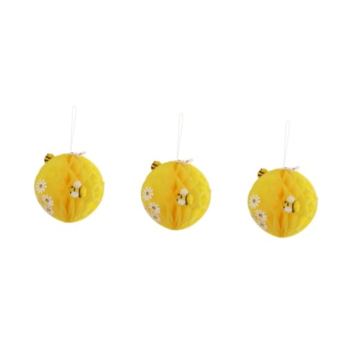 Cabilock 3ensembles Décoration Suspendue Boules Alvéolées pour Anniversaire Lot de Pendentifs Papier pour Fête Thématique Abeille Décoration Intérieure Et Extérieure Facile à