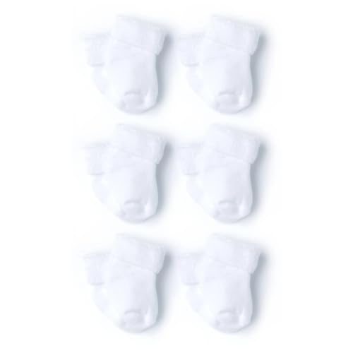 Gerber Baby 6-Pair Sock, white, 0-3 Months