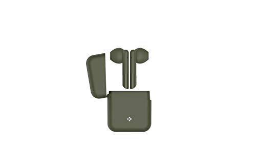 MYKRONOZ ZeBud Lite - Écouteurs Semi Intra Bluetooth True Wireless avec boitier de rechargement compatibles iOS et Android, Kaki