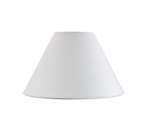 Traditional 8" White Cotton Coolie Lampshade Suitable for Table Lamp or Pendant by Happy Homewares