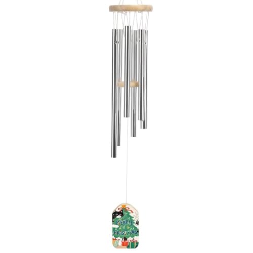 Carillon éolien en aluminium résistant aux intempéries avec design chats - 8