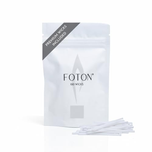 Foton Pearled Candle 100-Pack 2" Organic Cotton Wicks for Sand Candles Making - Premium Candles Wicks for Candle Making - Metal-Free and Lead-Free Refill Sand Wax Wick by Foton - Used condition - US$16.38