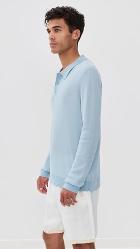 Men's Cotton Textured Knit Long Sleeve Polo4