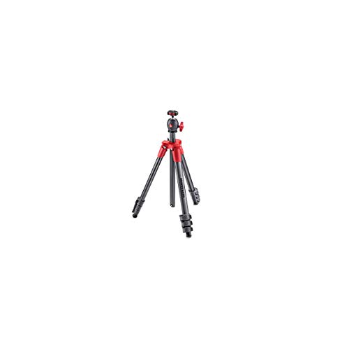Manfrotto Compact Light Aluminum 4-Section Tripod Kit with Ball Head, Red (MKCOMPACTLT-RD)
