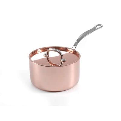 Samuel Groves C4P0503RH 18cm Copper Induction Saucepan with Lid, Stainless Steel