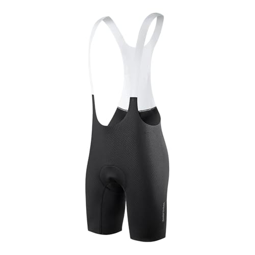 GIYXHU Culotte con Tirantes para Ciclismo Pantalones Cortos de Ciclismo for Hombre, Ropa for Exteriores, Medias con Tirantes Acolchadas for Montar en Bicicleta(Black Bibs Shorts,3XL)