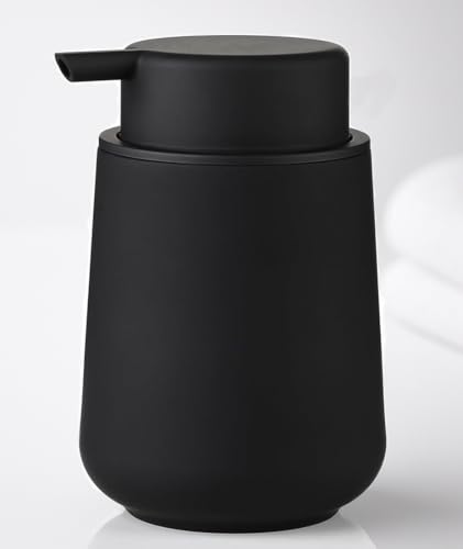 Schaumseifenspender Moderner Seifenspender Schaum & Schaumspender Eleganter Seifenschaumspender schwarz matt für Bad & Küche tropffrei große Öffnung 320 ml