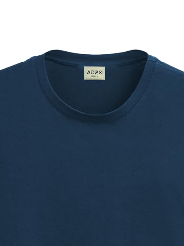 Image of ADRO Men's Cotton Solid Regular Fit T-Shirt