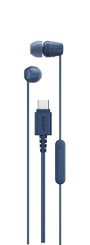 Sony IER-EX15C avec Micro – Écouteurs filaires USB-C pour Android, iPhone, Ordinateur Portable et PC – Câble Anti-enchevêtrement – Parfaits pour Les Voyages et...