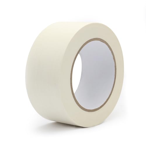 Image of Masking Tape 2 inch Wide, Beige White Painters Tape General Purpose Tape for Crafts Painting Labeling Decoration School Projects Home Office, 2 inchX55 Yards