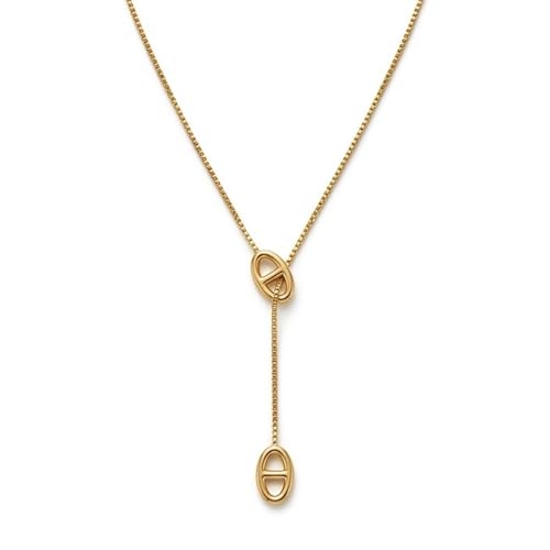 Générique Collier Maille Marine - Acier Inoxydable Doré - Bijoux Femmes - Collier Y - Ne Rouille...