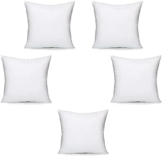Cushion Inner Pads (Pack of 5) Stuffer Pillow 16 x 16 Inch 40cm x 40cm - Cushion Inserts Inner Fillers Anti-Allergy Square Polyester Hollowfibre - MADE IN UK