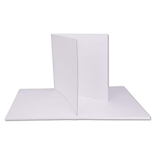 NEUSER PAPIER 10x square folding card set 15 x 15 cm, with envelopes & inserts & decorative ribbon, night blue - Image 4