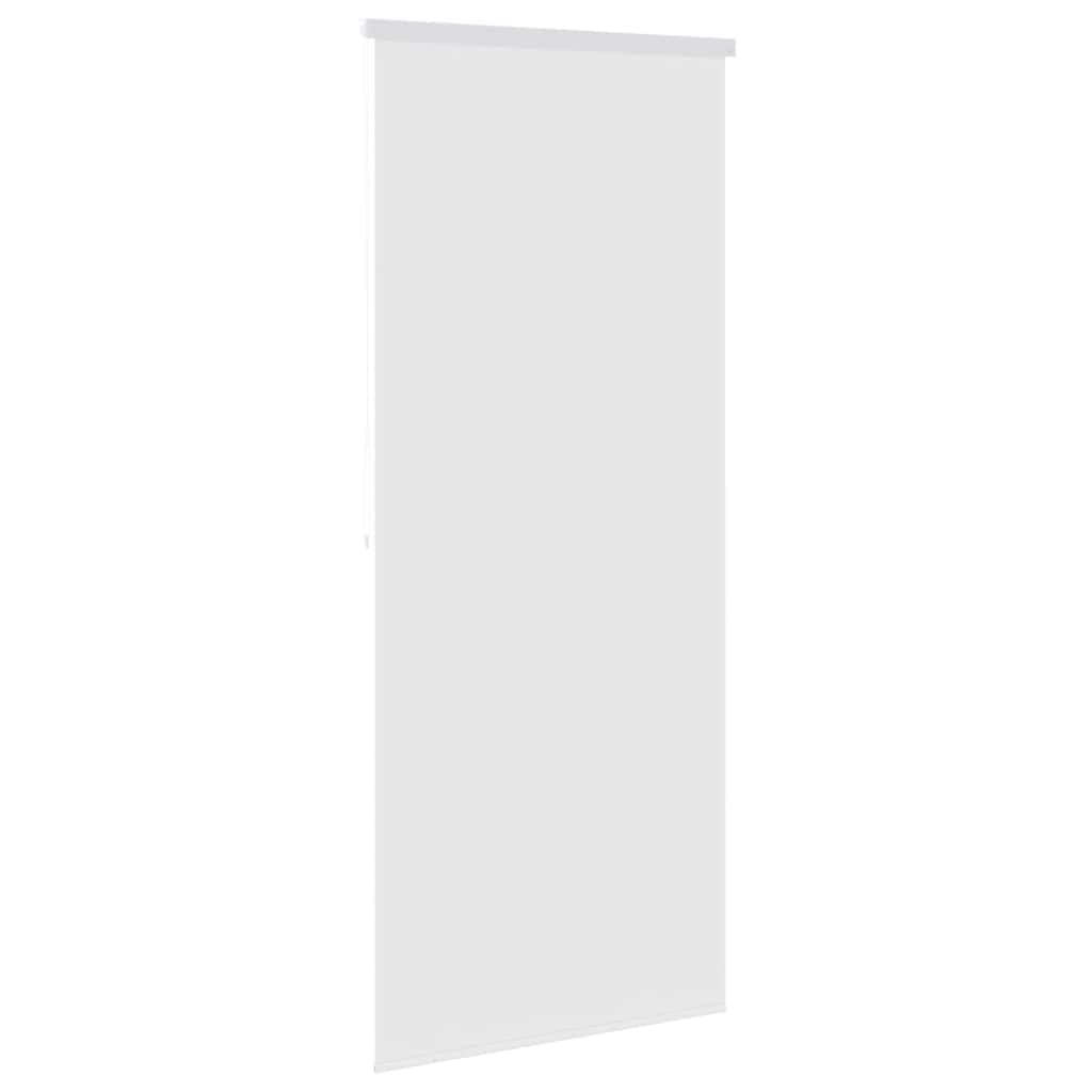 Duschrollo 100x240 cm weiß, wasserabweisendes Badrollo aus PEVA, Sichtschutz für Dusche und Badewanne, Duschvorhang Ersatz mit Kettenzug