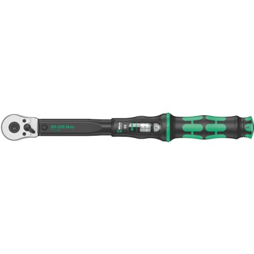 Image of Wera 05075621001 Click-Torque C 2 Torque Wrench with Reversible Ratchet, 20-100 Nm, 1 /2 inch x 20-100 Nm
