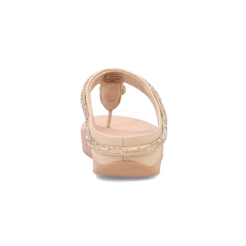 Image of FitFlop Women's Fino Crystal-Cord Leather Toe-Post Sandal