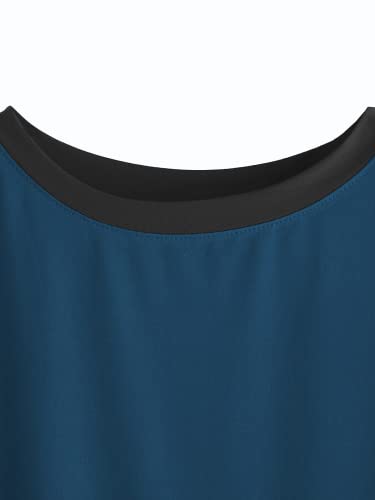 Image of Fabricorn Women's Short Sleeve Up and Down T-Shirt with Black Colour Rib