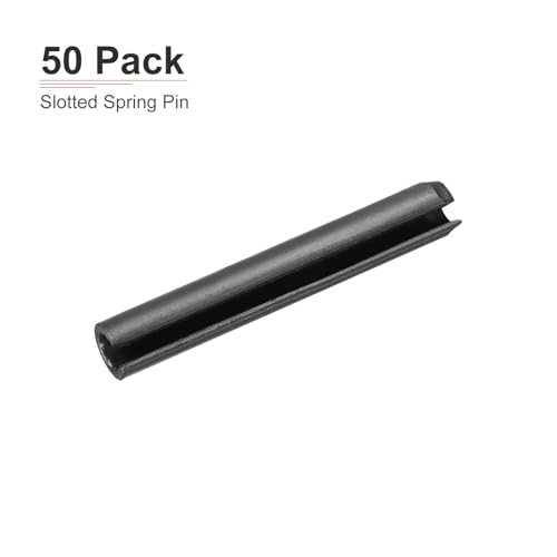 DTGN 5mm x 35mm(DxL) Geschlitzt Feder Pin - 50Pack - Gut für Haus Maschinenverschluß - 65Mn Feder Dübel Spannung Rolle Pin - Schwarz