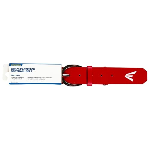 Easton | Cinto ajustável Fastpitch Softball | Feminino | Vermelho, Vermelho, Women's OSFM