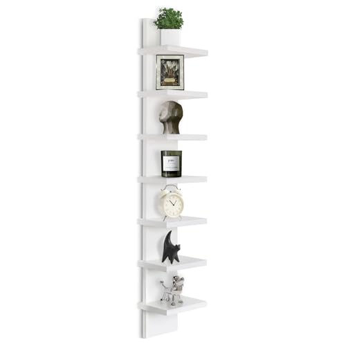 Homaterial 7 Tier Vertical Wall Shelf for Wall Decor &