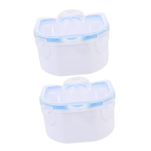 VINTORKY 2Piezas Tazón de de Manicura de Doble Capa Cuencos para Quitar Esmalte Herramienta de Spa para Uñas Falsas y Manicura Casa