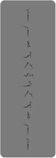 Bulgurye Sun Salutation Yoga Mat: 5mm Non-Slip PU & Rubber for Home, Gym, Pilates
