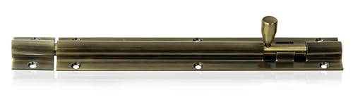 Image of Plantex Stainless Steel 8-inch Tower Bolt /Tower Bolt for Home,Offices Doors and Windows /Tower Bolt for Main Door /Wardrobe Door Latch /Kundi /Chitakini /Door Latch for Windows - Brass Antique (Pack of 1)