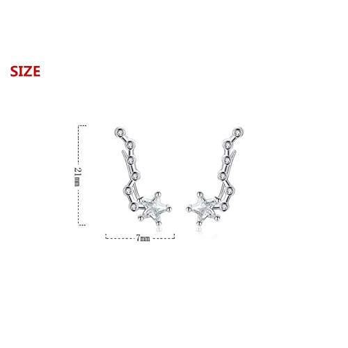 Pendientes de botón estrella de cristal joyería de mujer para uso diario informal 6