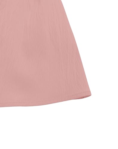 Image of Bingerlily Girls Summer Casual Tops Square Neck T Shirts Cute Smocked Top Tees