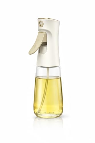 Image of Zollyss 2 in 1 Oil Dispenser and Sprayer, Glass Bottle with Fine Mist Spray Nozzle, Anti-Drip Pour Spout, Comfortable Handle Grip for Cooking and Salad (Oil Sprayer(200ml))
