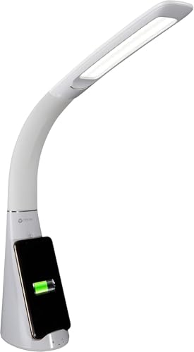 OttLite Purify LED Sanitizing Desk Lamp with Wireless Charging White