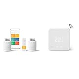tado° smartes Heizkörperthermostat - Wifi Starter Kit V3+, inkl. 2x Thermostat für Heizung + Funk-Temperatursensor - Wifi Zusatzprodukt für smarte Heizkörperthermostate - Heizkosten sparen