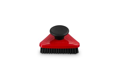 Le Creuset Cepillo triangular para parrilla, 3.7 pulgadas, color cereza