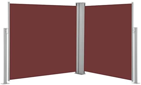 vidaXL Retractable Side Awning UV-Proof Water-Resistant Outdoor Garden Patio Balcony Sun Privacy Screen Sunshades Cream 100x600cm
