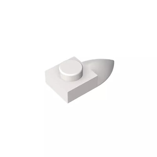 Gobricks GDS-870 Plate Special 1x1 with Tooth 50PCS Compatible with Lego 49668 49673 35162 DIY Parts and MOC Components for Major Brick Brands Color:White 1