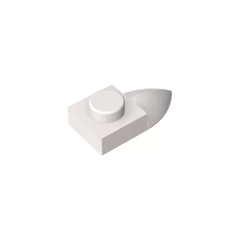 Gobricks GDS-870 Plate Special 1 x 1 with Tooth 50PCS Compatible with Lego Toy 49668 49673 35162 DIY Parts and MOC Components for Major Brick Brands Color:White 1