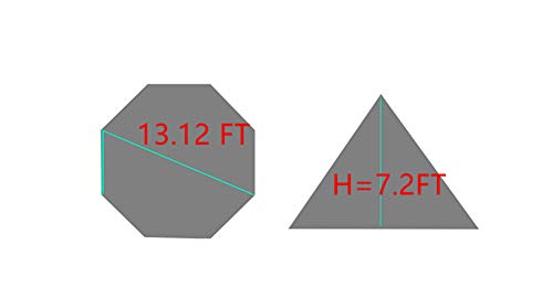 Carpa tipi para 4 personas, con media malla y salida de estufa, altura 7.2 pies miniatura 2