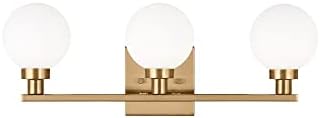 Generation Lighting 4461603-848 Clybourn Vanity, 3-Light 180 Total Watts, Satin Brass