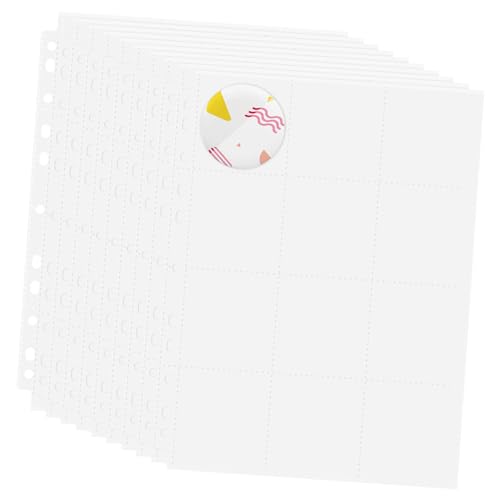 Uonlytech Páginas Para Álbum De 12 Cuadrículas Fundas De Pp Para Pines Hojas Para