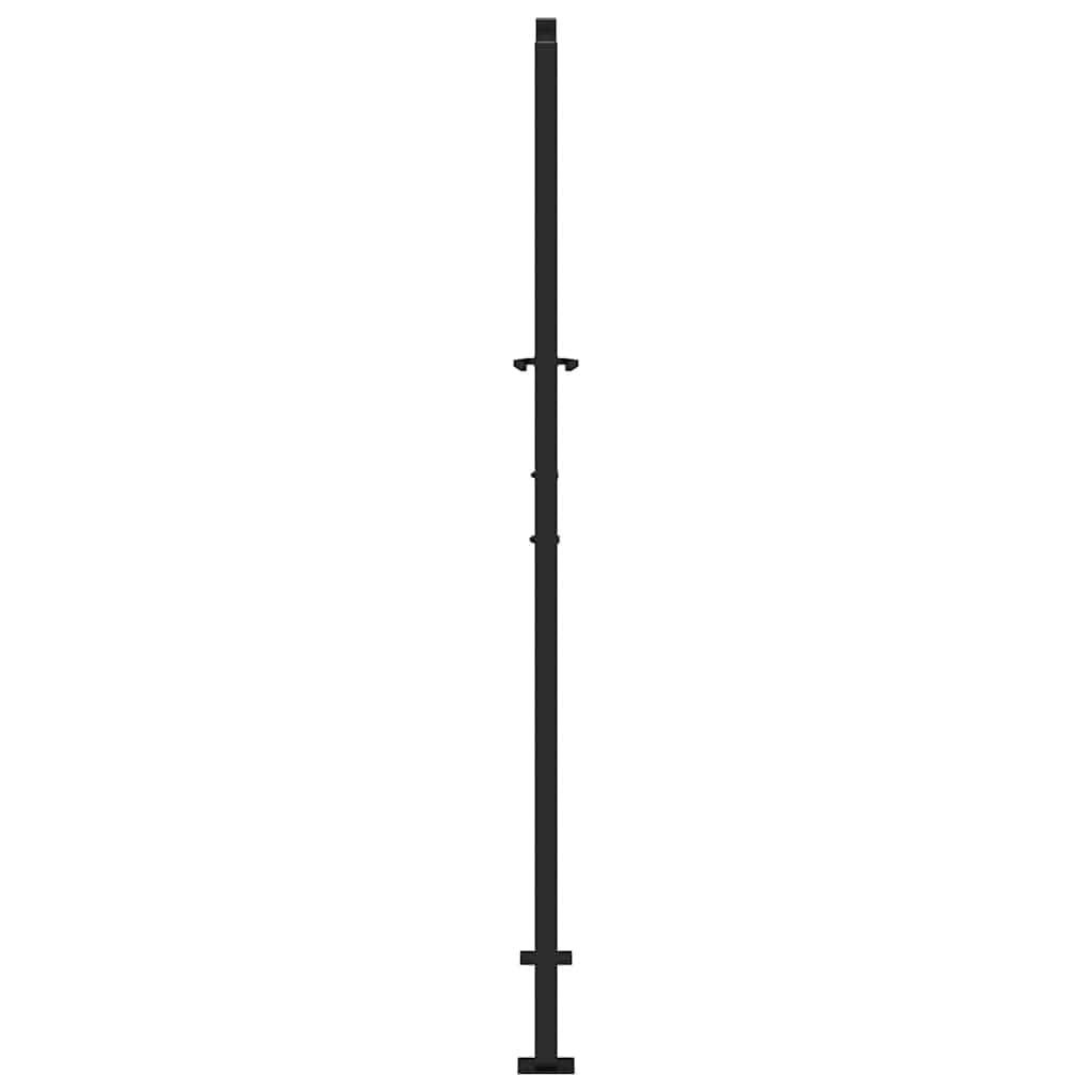 Gartentor Schwarz 105x180 cm Stahl Lichtdesign